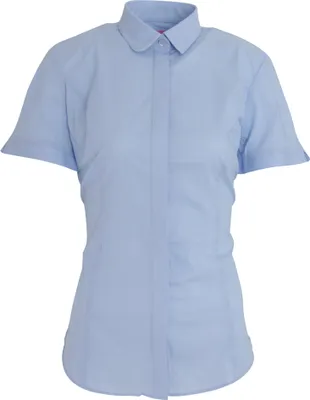 Image de Brook Taverner Chemisier en popeline pour femme Soave Manches courtes PC2640 (36 FR) (Bleu ciel)