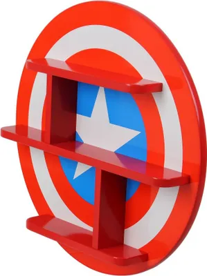 Produktbild von Captain America Avengers-förmiges Bücherregal aus Holz