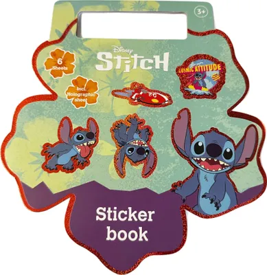 Produktbild von Lilo&Stitch Bubble Sticker Aufkleber Buch mit Angel, Stitch, Schrulle und seine Freunde über 50 Sticker blau pink