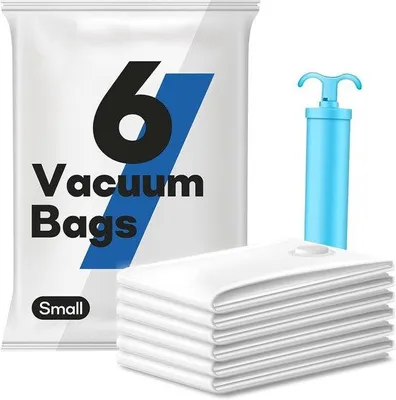 Produktbild von Famanu Vakuumverpackungen für Kleidung mit Handpumpe - 6 Stück klein (40 x 60 cm)