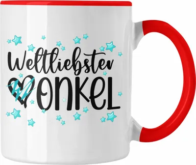 Produktbild von Trendation - Bester Onkel Tasse Geschenk Tassen Geburtstag Geschenkideen Weihnachten (Rot)