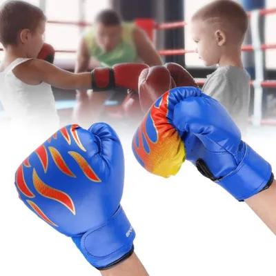 Immagine prodotto di Set da boxe per bambini, completo di guantoni e sacco da boxe - Blu