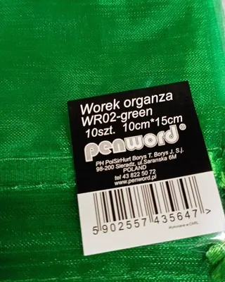 Obrázok produktu pre Zelené organzové vrecká 10 x 15 cm, 10 ks – Polsirhurt