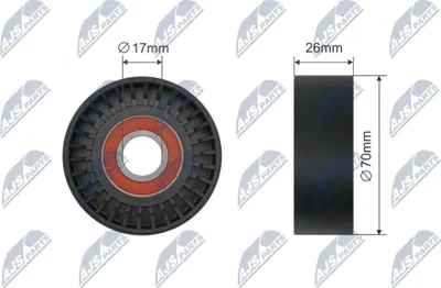 Produktbild von NTY RNK-BM-071 Spannrolle Keilrippenriemen 70mm für BMW 3 Limousine (E46) 5 Limousine (E39) 3 Touring (E46) 5 Touring (E39) X5 (E53)