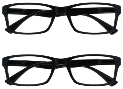 Produktbild von Lesebrille 2er-Pack OPULIZE Damen Herren Rechteckig Federscharniere 1,5