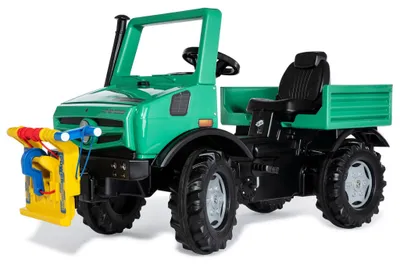 Obrázek produktu pro RollyToys Forst Unimog Tretfahrzeug grün für Kinder ab 3 Jahren, mit Seilwinde