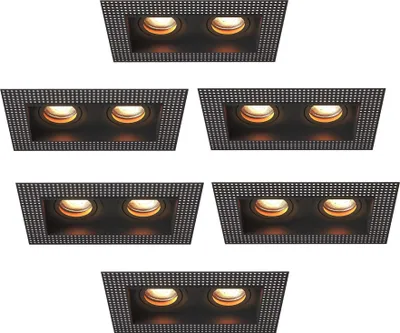 Produktbild von Ledvion 6er Set LED Einbaustrahler Schwarz GU10 Fassung 3W Warmweiss