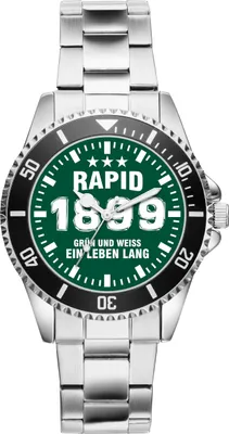 Produktbild von KIESENBERG Herrenuhr Armbanduhr Rapid Geschenk Fan Artikel Zubehör Fanartikel Analog Quartz Uhr 6081