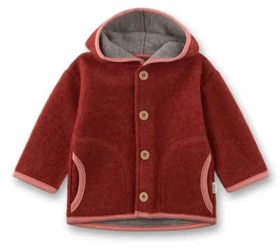 Produktbild von Sanetta Pure Kinder-Jacke dunkelrot aus Wollwalk 56