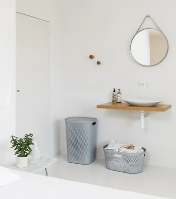 Obrázek produktu pro Koš na čisté prádlo INFINITY 40L šedý puntíky