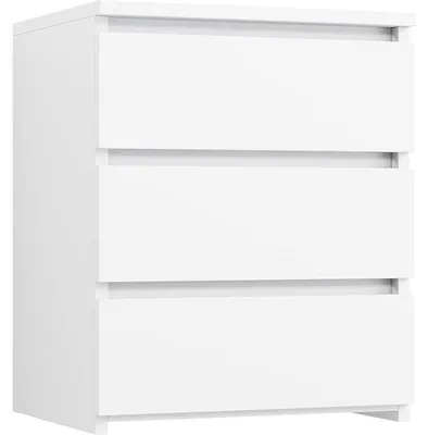 Obrázok produktu pre Nočný stolík s 3 zásuvkami FPB-042, 38 x 43 x 53 cm, biely