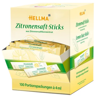 Produktbild von Hellma Zitronensaft-Sticks 100x4ml