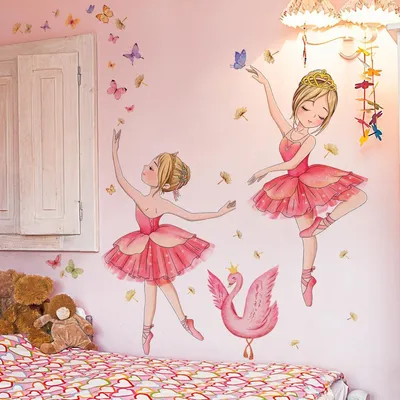 Immagine prodotto di Adesivo da parete per cameretta bambini, ballerina - 70 x 75 cm