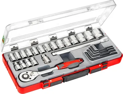 Obrázek produktu pro Sada nástrčných klíčů CONNEX 1/2", 25 dílů, COX580225