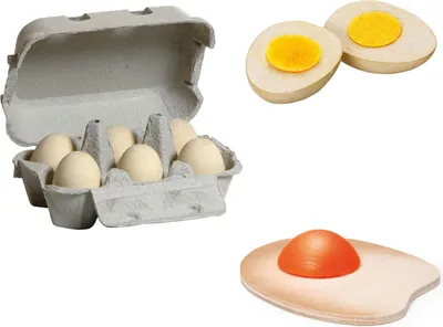 Produktbild von Erzi Kaufladenzubehör-Set Eier, 3-teilig