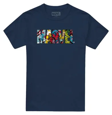 Immagine prodotto di Marvel - T-shirt unisex da uomo/donna, cotone filato ad anello, modello TV44144 (taglia M), colore blu navy