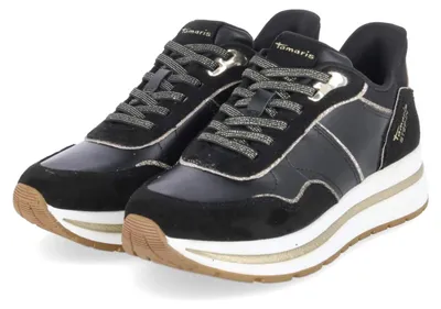 Produktbild von Tamaris Damen Low Sneaker Schwarz Textil & Synthetik Größe: 36