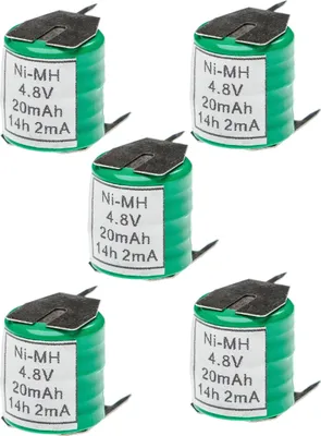 Produktbild von vhbw 5x Akku Ersatz für 4/V15H für Modellbau (20mAh, 4,8V, NiMH), mit 3 Pin Stecklötfahne