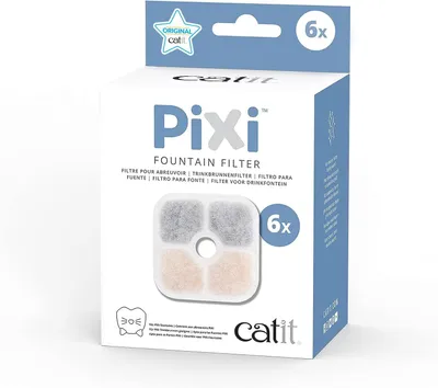 Zdjęcie produktu dla Filtr zamienne do fontann dla kotów - 6 sztuk - trójstopniowa filtracja - przeznaczone do fontann Catit PIXI