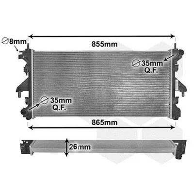 Produktbild von Van Wezel Motorkühler für Citroen Jumper Fiat Ducato Peugeot Boxer