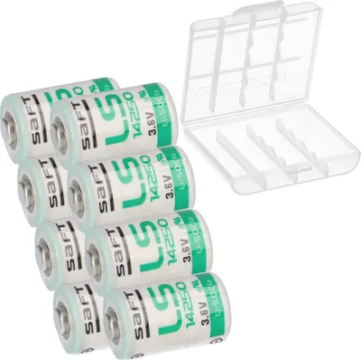 Zdjęcie produktu dla 8× bateria LS14250 – 1/2 AA litowa 3,6 V (Li-SOCl₂) baterie przemysłowe, pudełko