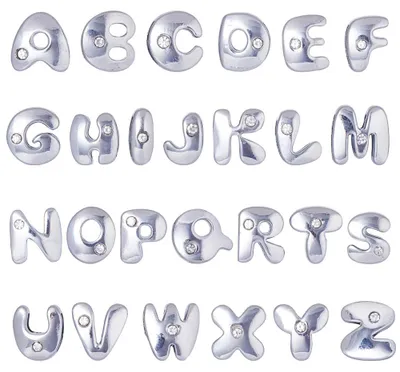 Productafbeelding van Alfabet kralen - 52 stuks strass-letters - Voor het maken van sieraden - In verschillende kleuren