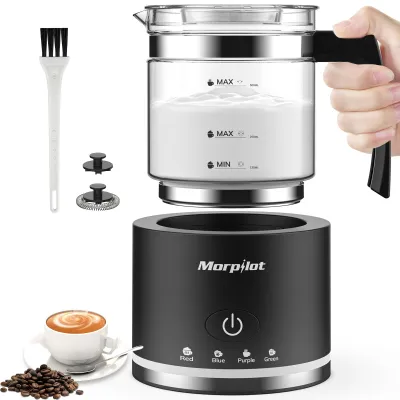 Milchaufschäumer 4-in-1, Glas, 500 ml, 600 W, warm/kalt