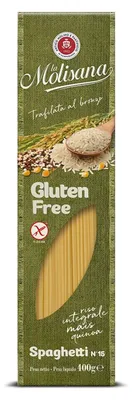 Produktbild von La Molisana, Spaghetti Nr. 15 Glutenfrei, glutenfreie Nudeln – Bronzegezogene Nudeln mit Vollkornreis, Mais und Quinoa – Packung mit 400 g