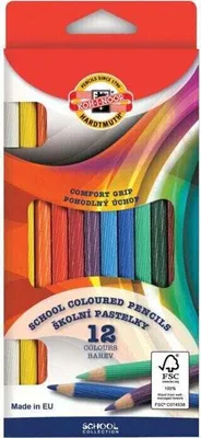 Zdjęcie produktu dla KOH-I-NOOR School Coloured Pencils Zestaw kredek dla dzieci 12 szt.