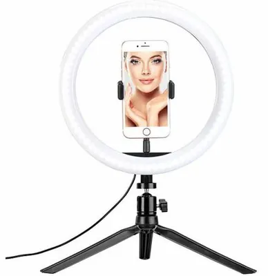 Image de Anneau LED Selfie avec support téléphone et mini-trépied