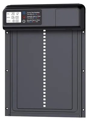 Produktbild von Automatische Hühnerklappe – Aluminium – Mit Timer und Display – Für Hühnerstall und Bauernhof