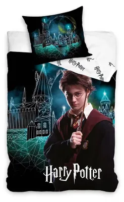 Produktbild von HARRY POTTER Premium-Bettwäsche-Set, 100 % Baumwolle, 140 x 200 + 65