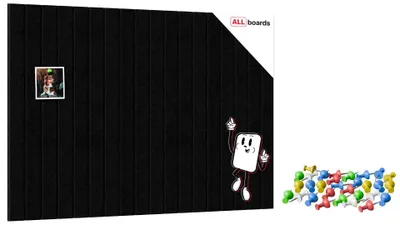 Produktbild von Filz-Wandpaneele 90x60 cm schwarz