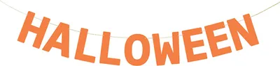Produktbild von Banner Halloween Papiergirlande Halloween Banner Orange