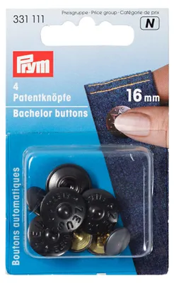 Produktbild von Prym Patentknöpfe 4 St 16 mm Farbe altmessing