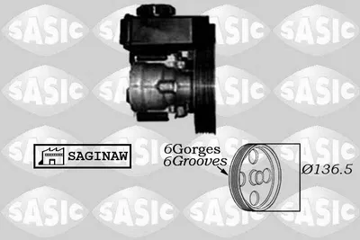 Produktbild von SASIC 7070007 Servolenkung Pumpe Servopumpe passend für PEUGEOT 206 Schrägheck (2A/C) Hydraulisch