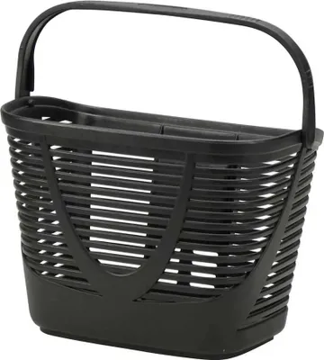 Produktbild von Rixen und Kaul KlickFix Lamello Mini Korb - Kunststoff Fahrradkorb - schwarz - 32x24x22 cm