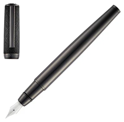 Image de HUGO BOSS Stylo plume Double B Saffiano Black