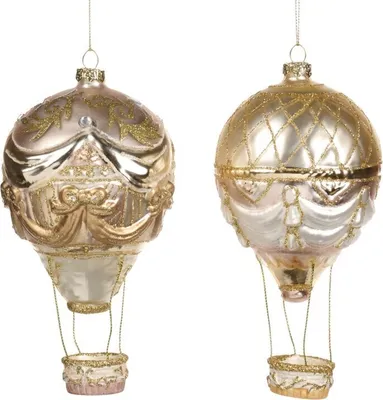 Produktbild von Goodwill Weihnachtshänger Heißluftballon Gold-Creme 16 cm BITTE BEACHTEN SIE den Preis pro Stück