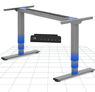 Produktbild von Höhenverstellbarer Schreibtisch EC5S-Lite-EU, ohne Platte, grau