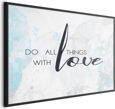 Produktbild von Posterpapier Poster - Do All Things with Love 90x60 cm Text m-A-0747-ao-a