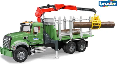 Obrázok produktu pre BRUDER MACK Granite Timber truck with 3 trunks, 4 rok / roky, ABS umelá hmota, Viacfarebný