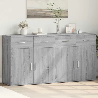 Obrázok produktu pre vidaXL Príborníky 2 ks. Sivá Sonoma 79x38x80 cm Materiál na báze dreva