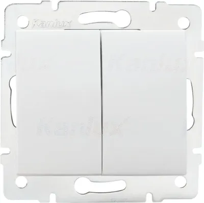Image de Interrupteur double LOGI blanc Kanlux 25069