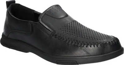Produktbild von AMERICAN CLUB CY140 Elegant Herren Leder Schuhe, Solide Lederschuhe für Herren, Slip-On Modell, Casual, Lederschuhe, Schwarz 43