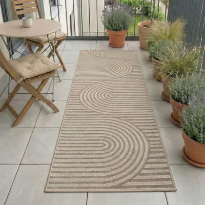 Obrázek produktu pro Carpetsale24 Venkovní Koberec Vod?odolný a UV Odolný Ideální do Kuchyn? na Balkon Terasu Zahradu i Obývací Pokoj, Velikost: 80x250 cm
