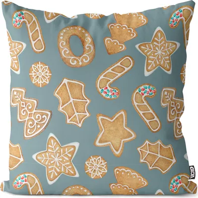 Produktbild von VOID Weihnachtsgebäck Backen Winter Kissenbezug Kissenhülle sofa couch wohnzimmer dekoration wasserfest Outdoor Garten Kissen bezug deko