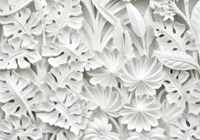 Produktbild von Fototapete Vlies 10052 VEXXL Blumen 3D weiss 3-tlg. 312 x 219 cm