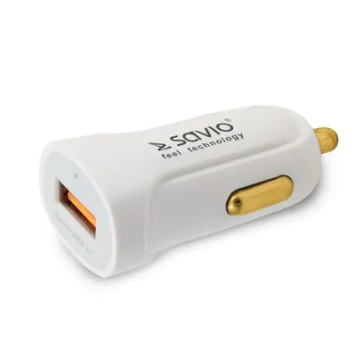 Image de Chargeur rapide pour voiture Savio SA-05/B 3,0 A, 1xUSB