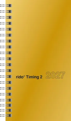 Produktbild von rido/idé 7014121917 Taschenkalender Mod. Timing 2 2027 A6, Karton, gold